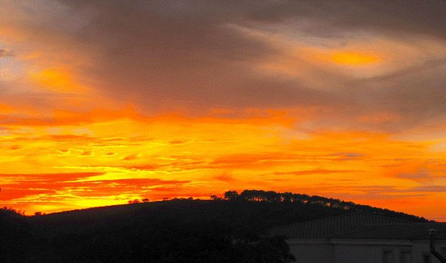 Atardecer desde el Balneario Fuentes del Trampal